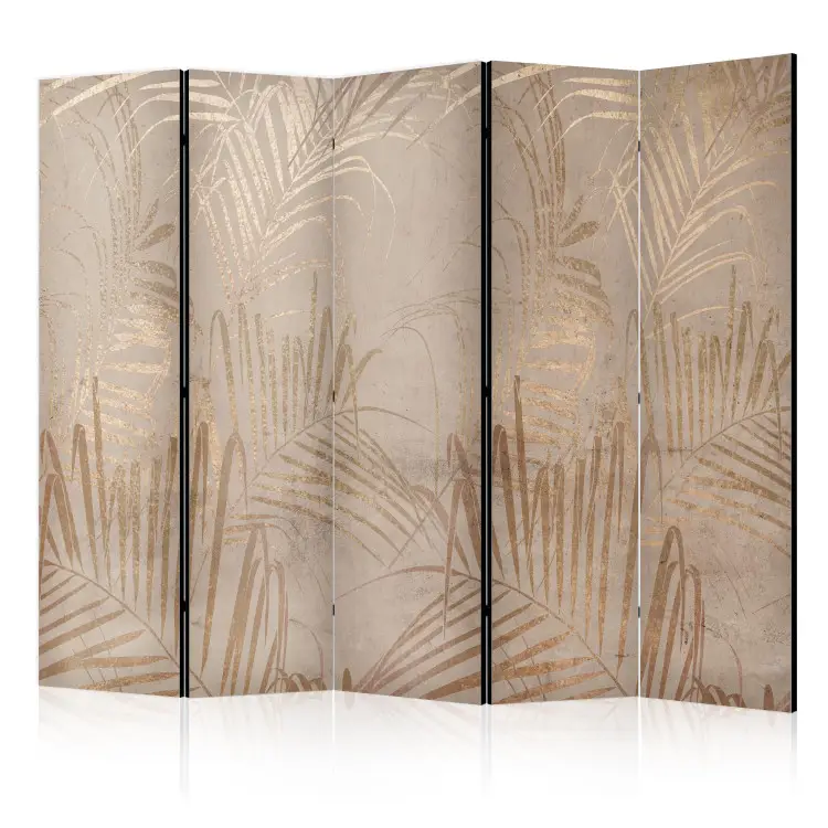 Costa di palme II - composizione artistica beige con foglie
