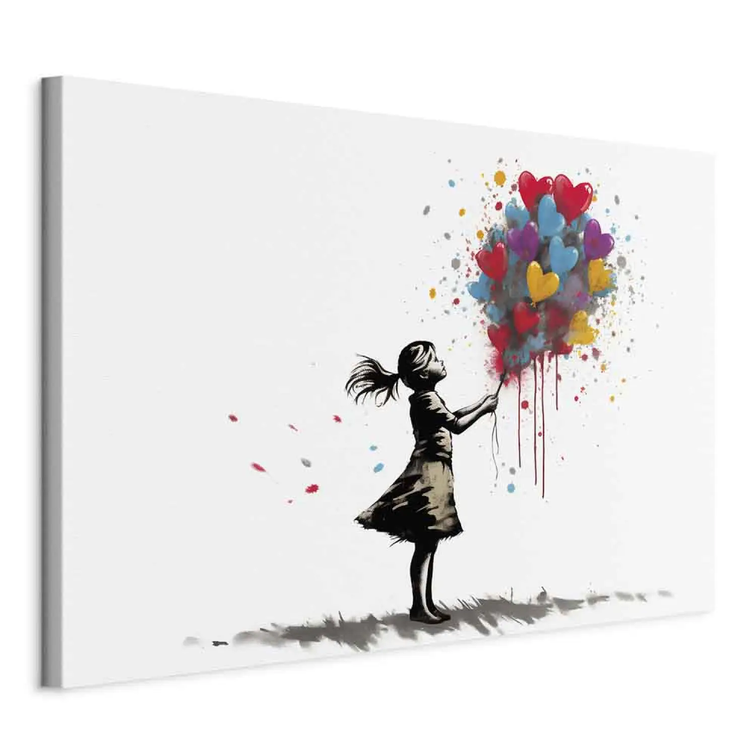 Tucocoo Kit di pittura con i numeri, con pennelli e pigmento acrilico su tela, dipinto con i numeri, per adulti, immagine pop di Banksy, graffiti, per la decorazione della casa, idea regalo