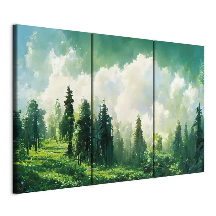 Paesaggio montano - alberi conifere