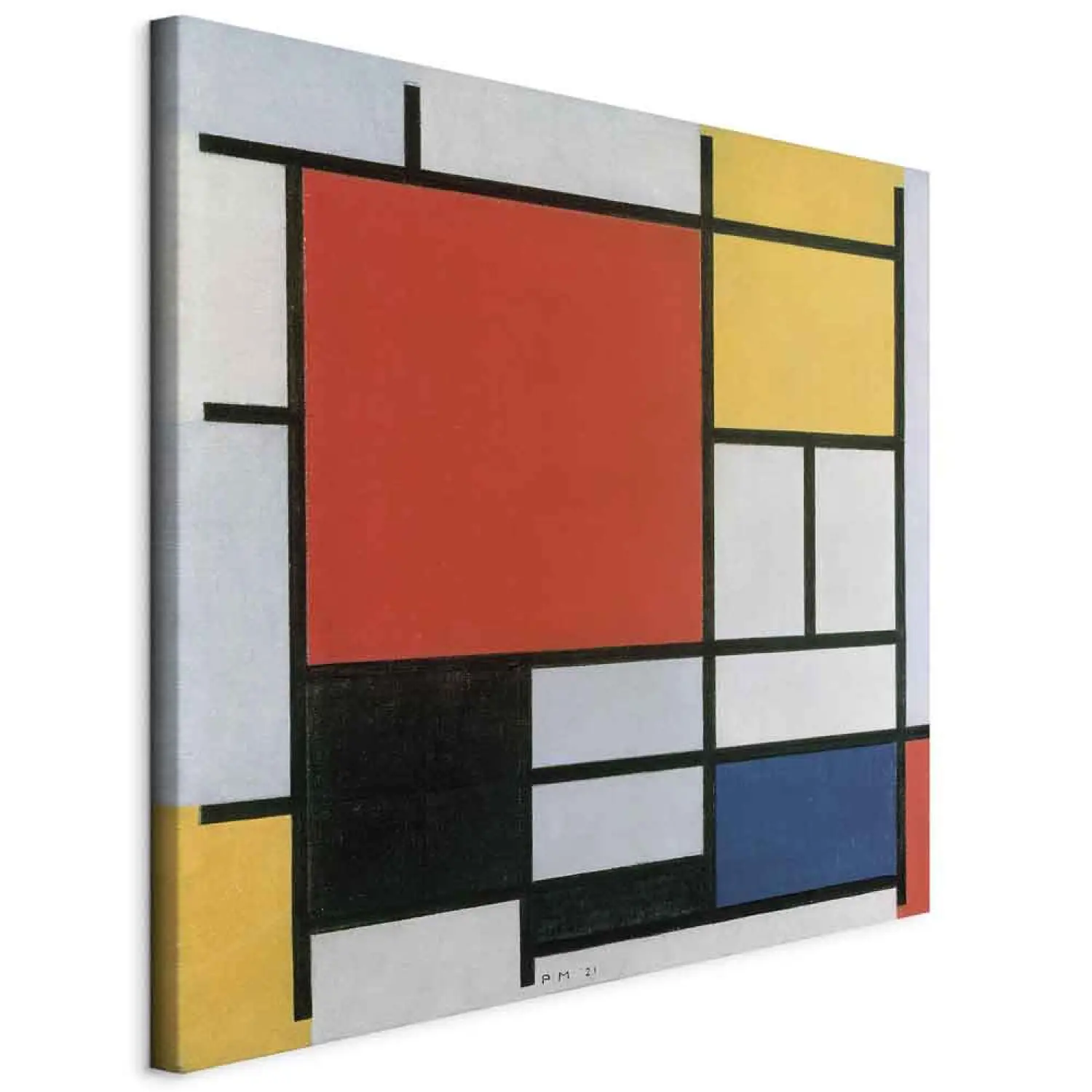 Riproduzione quadro Piet Mondrian - Composition with Large Red