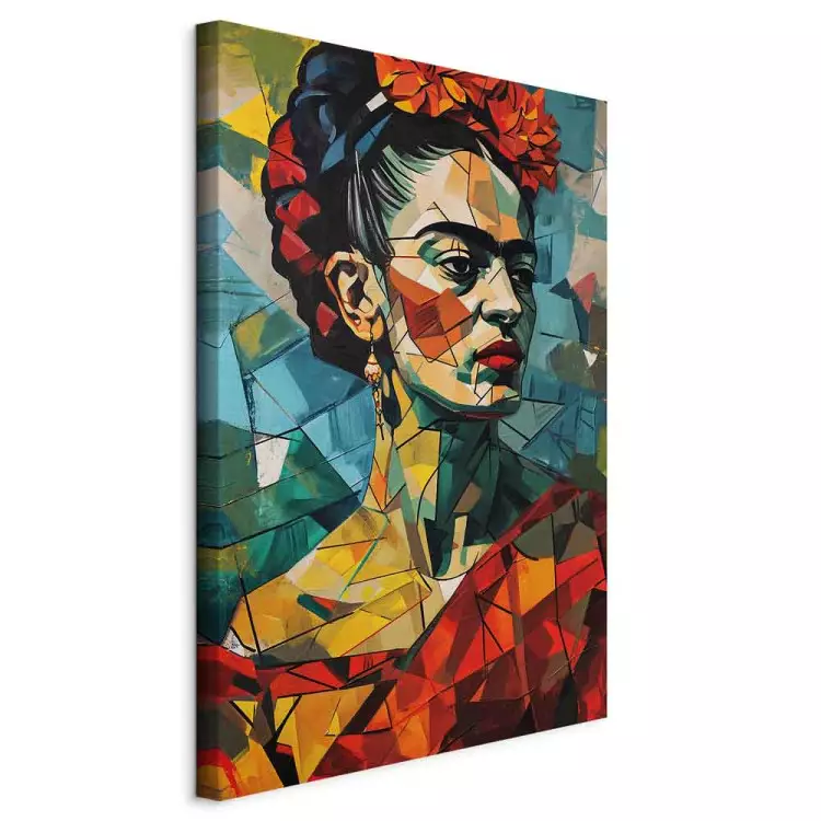 Frida Kahlo - ritratto geometrico in stile cubista