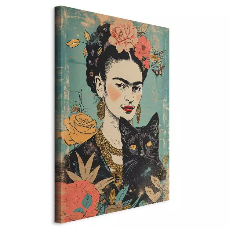 Frida Kahlo - ritratto della pittrice ispirato allo stile giapponese