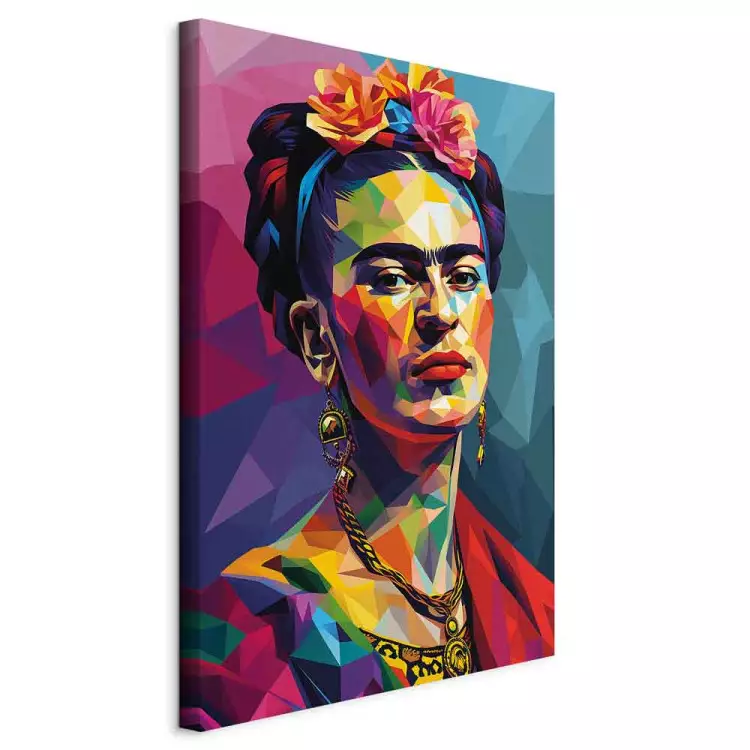 Frida Kahlo - ritratto geometrico della pittrice in stile picassiano