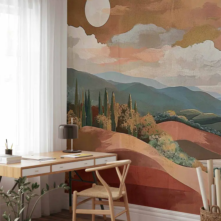 Paesaggio mediterraneo - ispirato ai colori della terracotta
