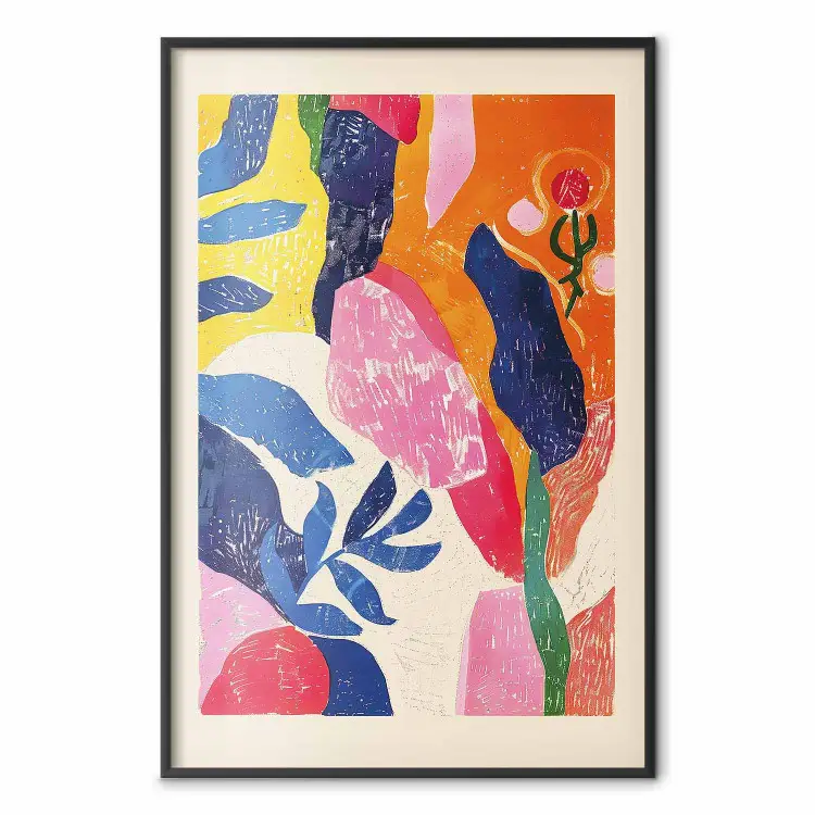 Astrazione colorata - composizione ispirata allo stile di Matisse