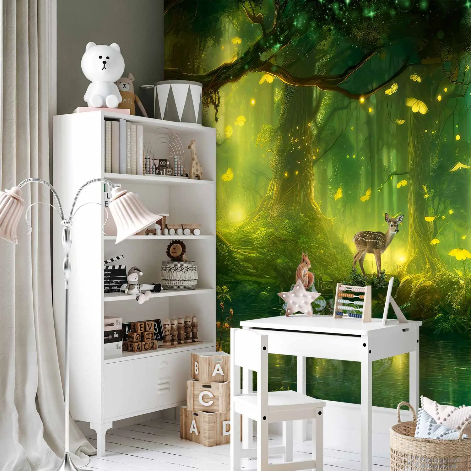 NYMB - Arazzo da parete, motivo: foresta magica, albero della vita, albero della vita, per camera da letto, soggiorno, dormitorio