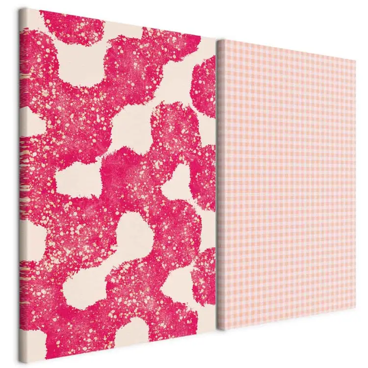 Composizioni rosa - motivi geometrici pastello su sfondo chiaro