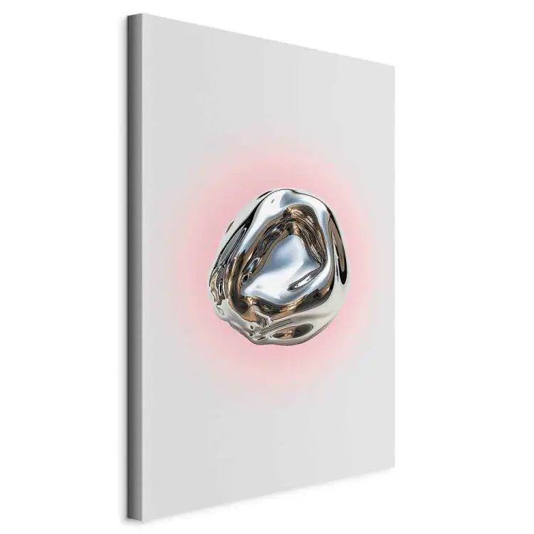 Forma d'argento - astrazione moderna sfera lucida su sfondo
