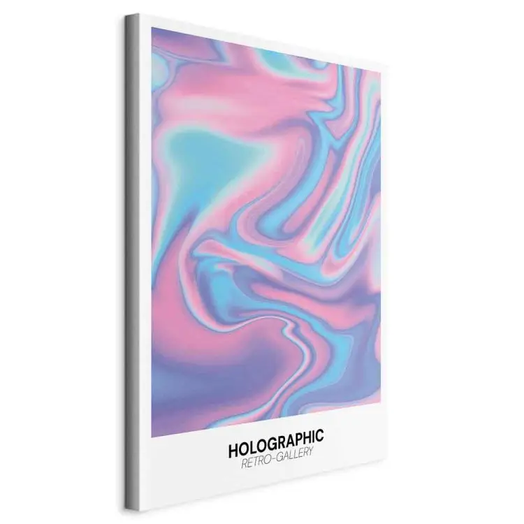 Holo-dream - onde arcobaleno e sfumature retrò su sfondo bianco