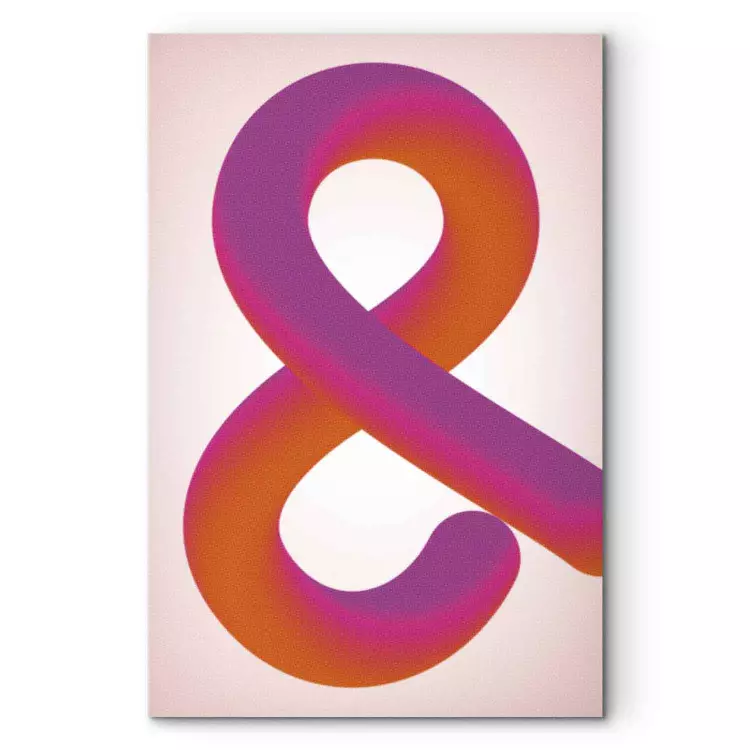 Illusione ampersand - figura gradiente rosa e arancione