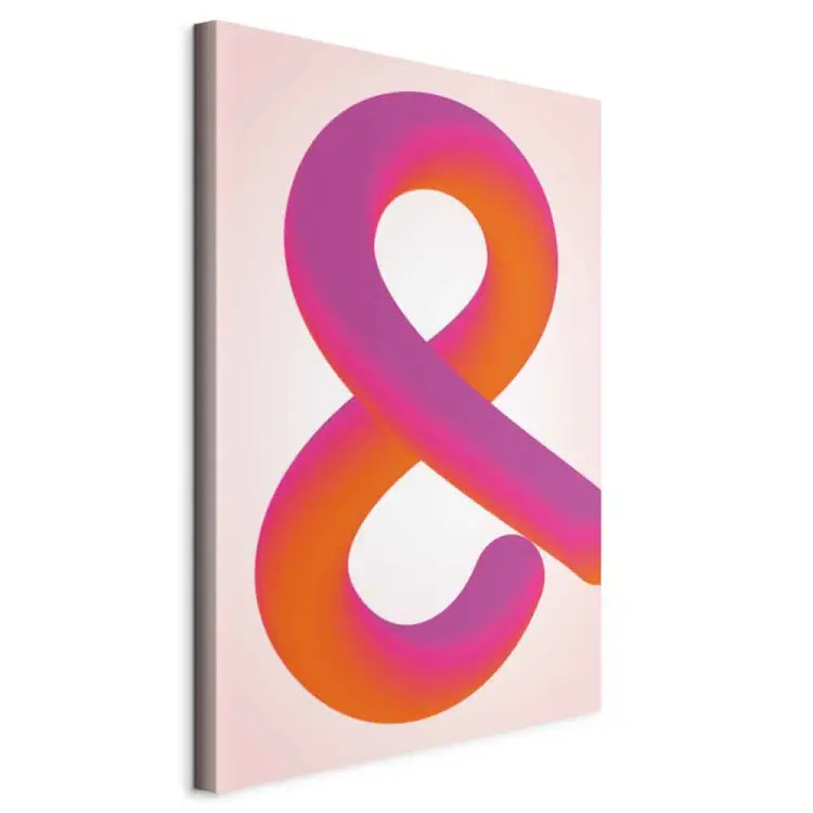 Illusione ampersand - figura gradiente rosa e arancione