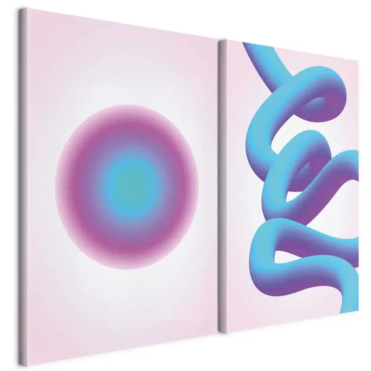 Vortice colorato - gradiente a spirale e sfondo viola-blu