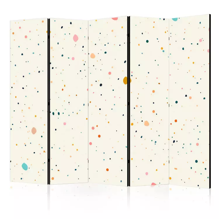 Terrazzo spots - motivo con punti multicolori su sfondo beige