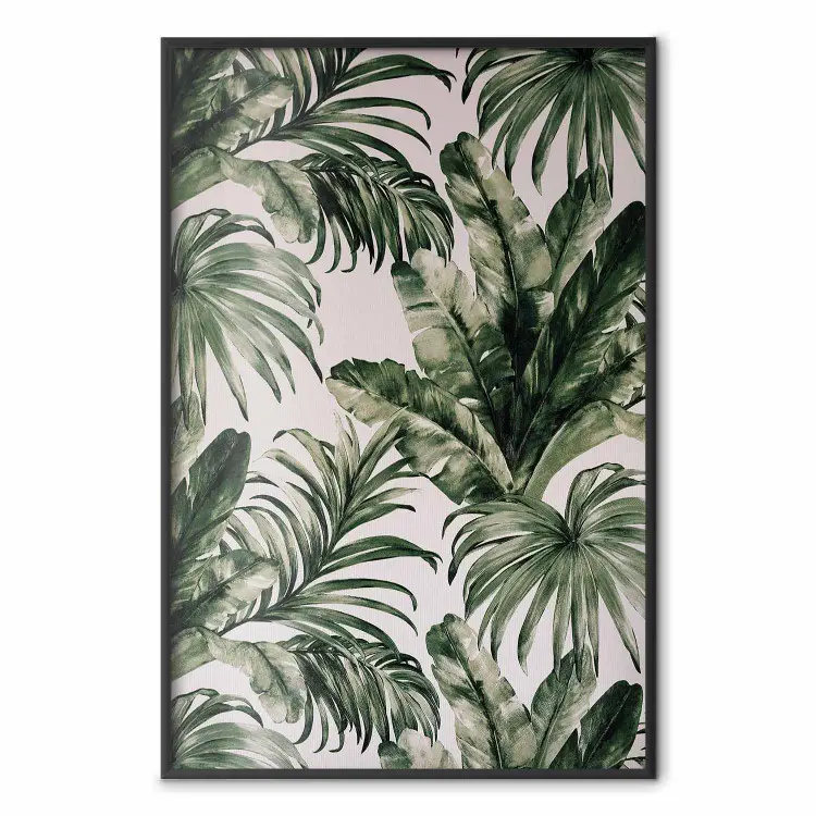 Motivo a foglie - foglie tropicali in una composizione artistica