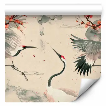 NOHF Poster vintage con paesaggio giapponese, stampa artistica da parete, stile retrò, decorazione per la stanza e l'ufficio, 60 x 90 cm, con cornice