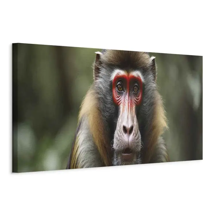 Quadro Moderno Con Scimmia E Giornale | Poster 30x40 Cm Su Tela Con Cornice In Legno | Decorazione Parete Divertente Per Soggiorno O Ufficio