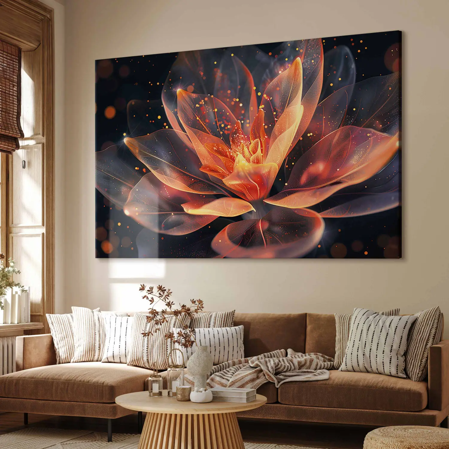 Grandi dimensioni Pianta magica fiore in stile glamour con - Main Image