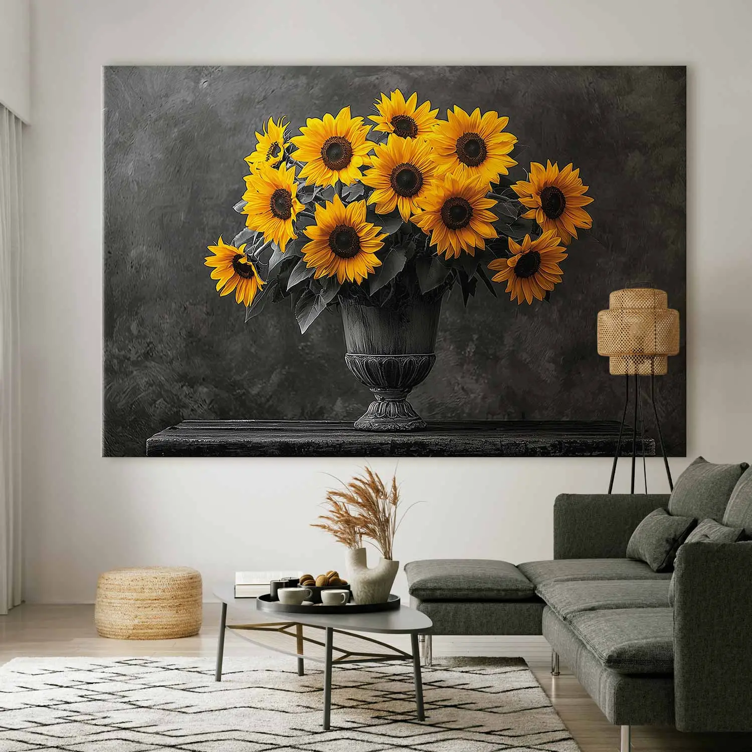 Quadro Decorativo Con Girasoli, Set Da 3 Tele 30x40 Cm, Arte Da Parete Per Cucina, Camera, Bagno - 3