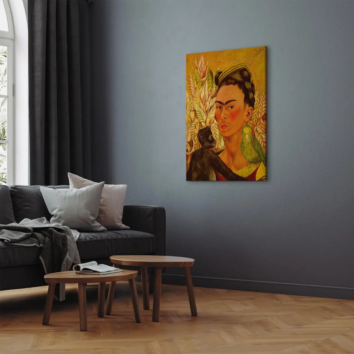 POSTER FRIDA KAHLO AUTORITRATTO CON COLLANA DI SPINE TOP QUALITY GRAPHICS
