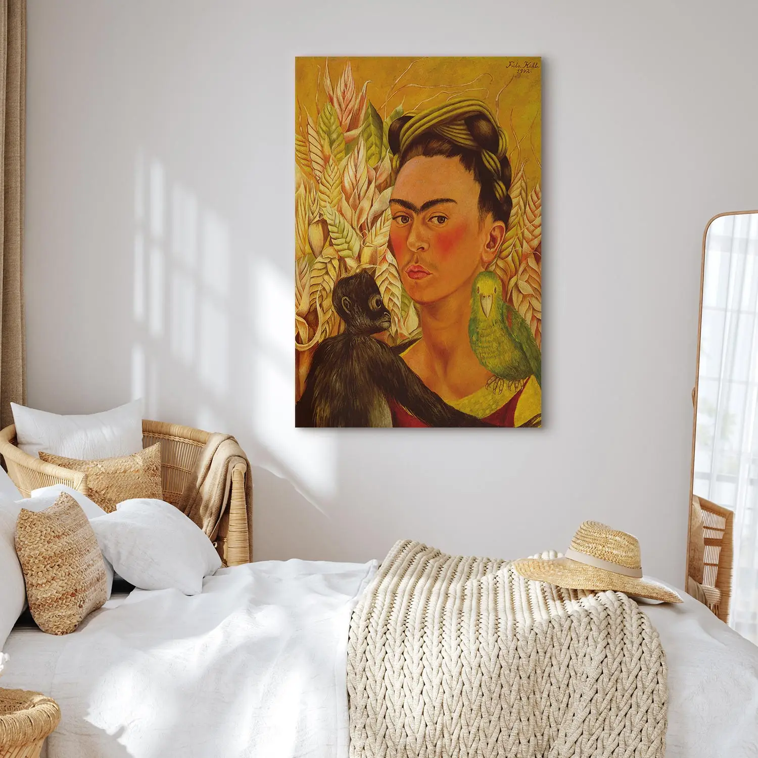Poster Frida Kahlo – Autoritratto Con Collana Di Spine – Stampa D'Arte 24x32 Cm – Senza Cornice – Decorazione Parete
