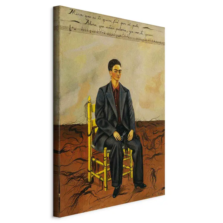 Reproduction Peinture Frida Kahlo – Tableau Fait Main Acrylique Sur Toile 50x75 Cm – Multicolore
