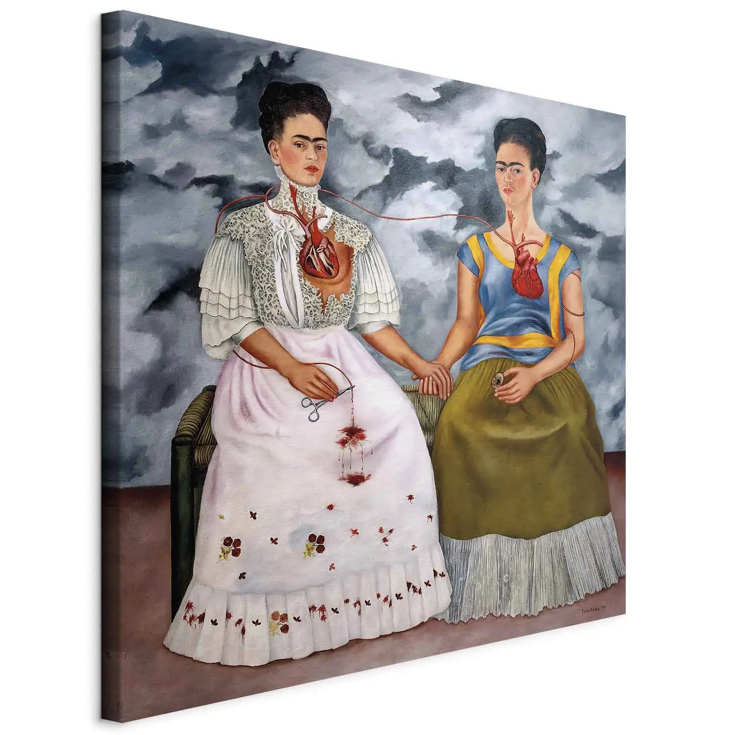 Reproduction Peinture Frida Kahlo – Tableau Fait Main Acrylique Sur Toile 50x75 Cm – Multicolore