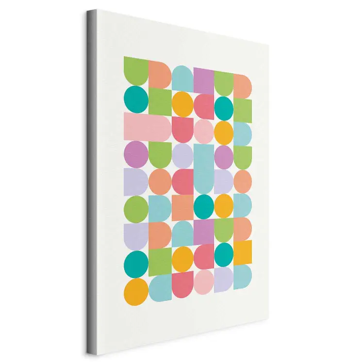 Codice Colorato - disposizione di figure geometriche in toni pastello