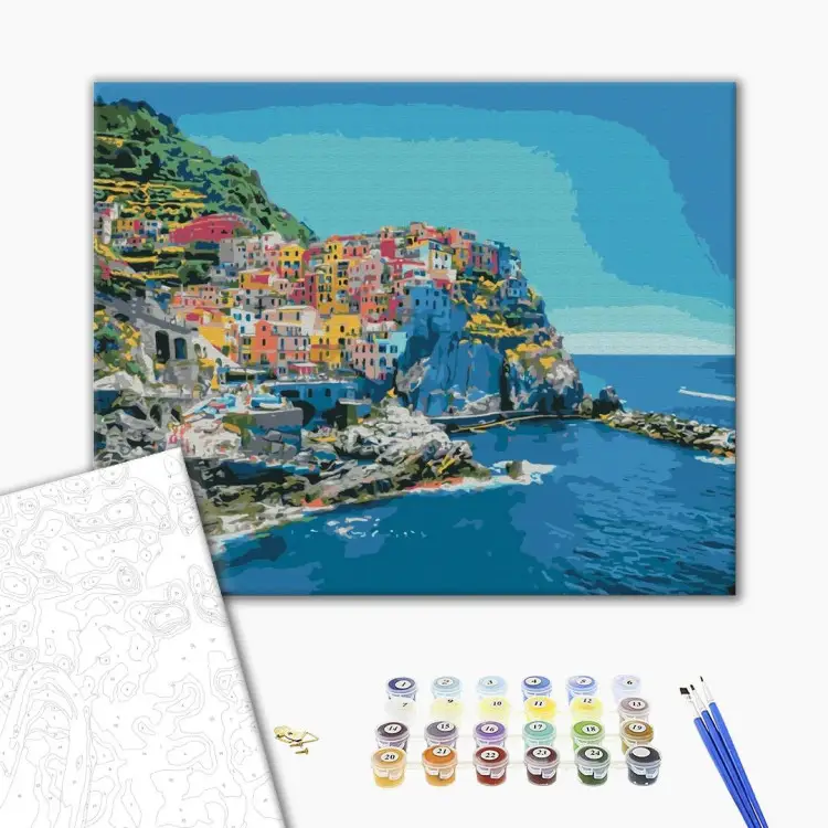 Creatrice – Pittura A Numeri Fai Da Te – Quadro Fiori E Margherite – Kit Completo 40x50cm Con Colori E Pennelli - 3