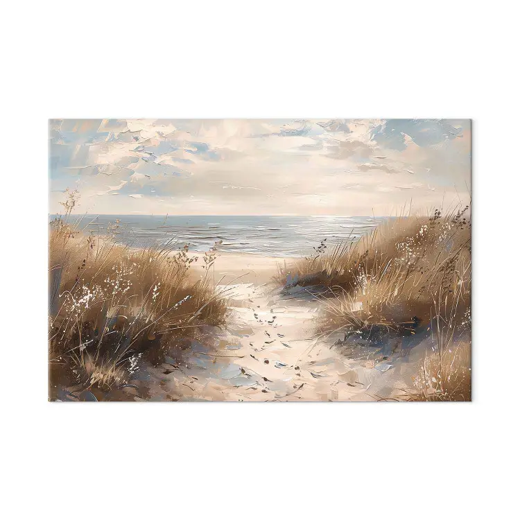 Path to the Beach – coastal landscape with sand and dry grasses