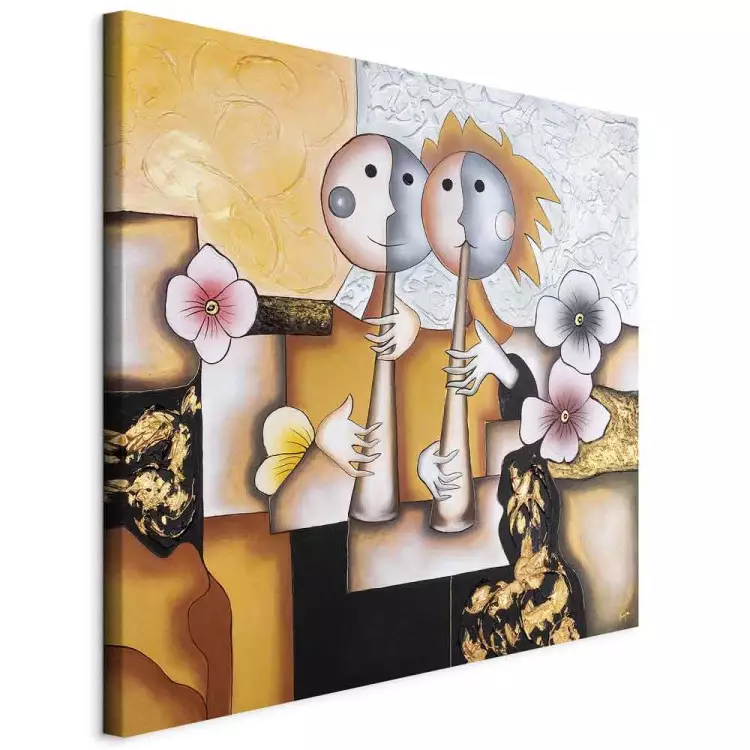 Musicisti (1 parte) - figure astratte con fiori e disegni
