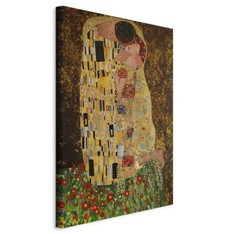 Pannello Decorativo Klimt Il Bacio Detail: Riproduzione Su MDF 30x30 Cm, Made In Italy - 2