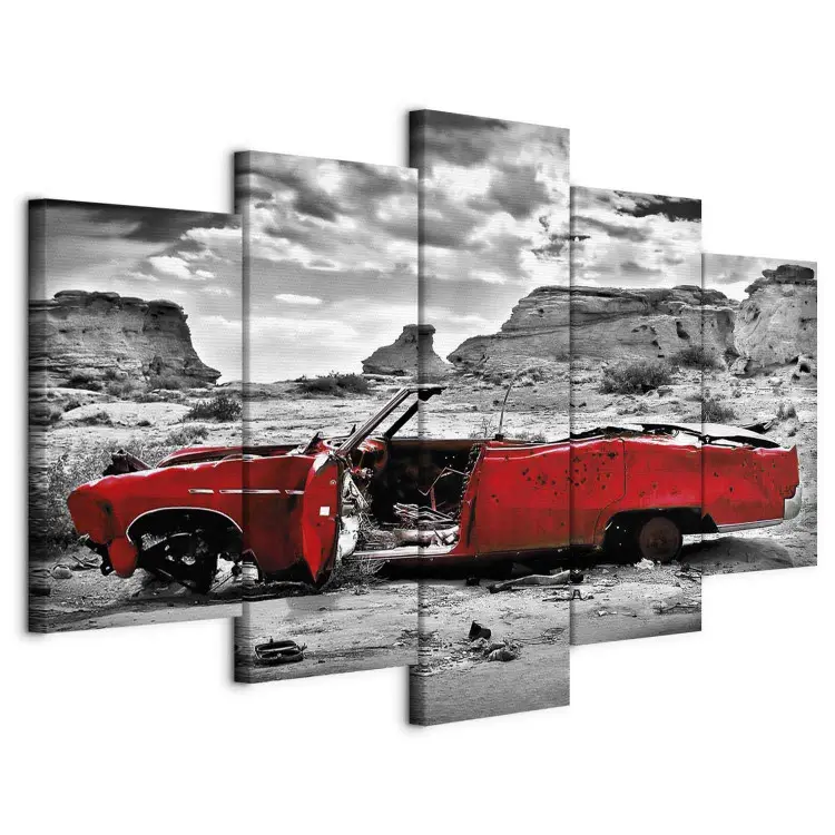 MOCHAMIK Set Quadri Pronti Da Appendere 5 Pannelli Canvas Quadri Torrente ghiacciato Quadri Moderni Soggiorno Grandi Poster 5 Pannelli Per Arredare Casa Regalo
