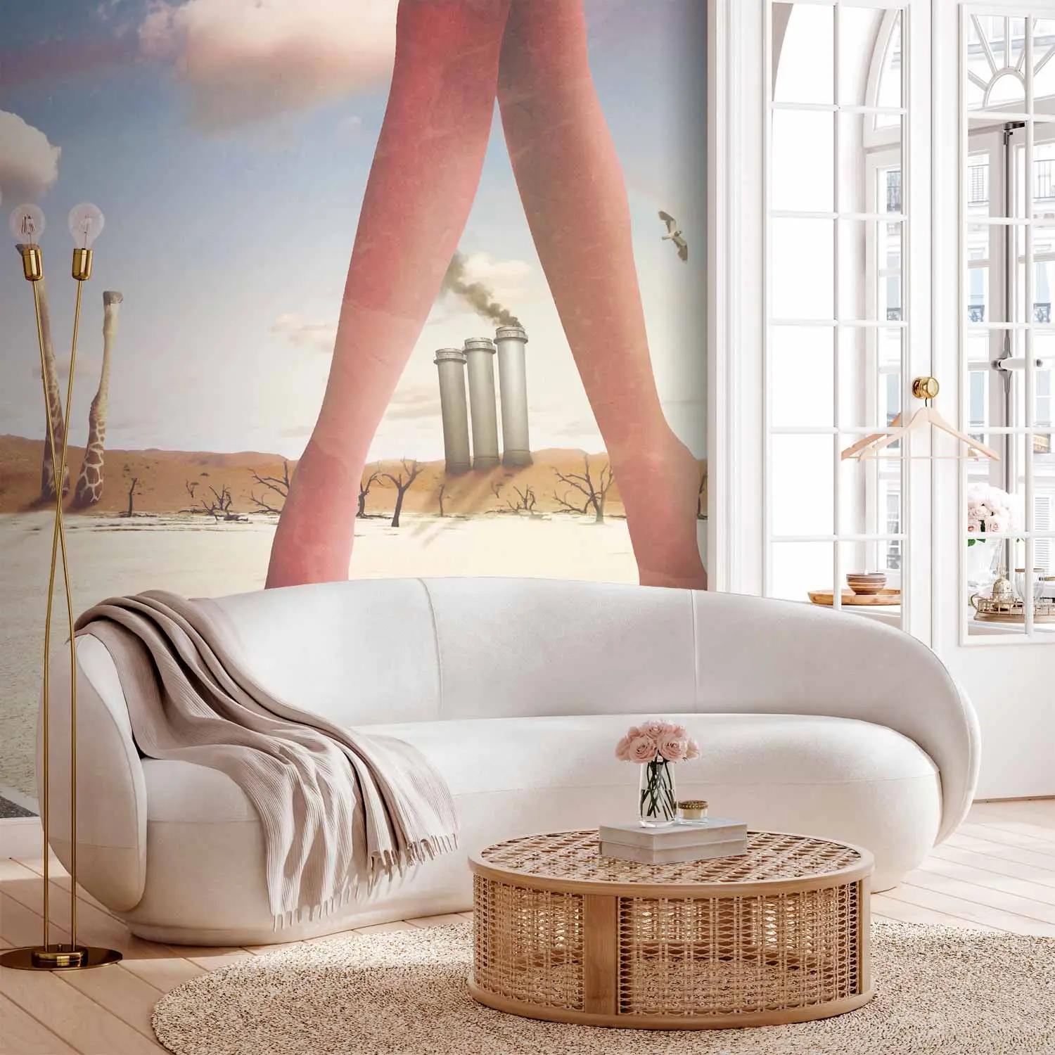 Carta da parato Nello stile di Salvador Dalì un paesaggio