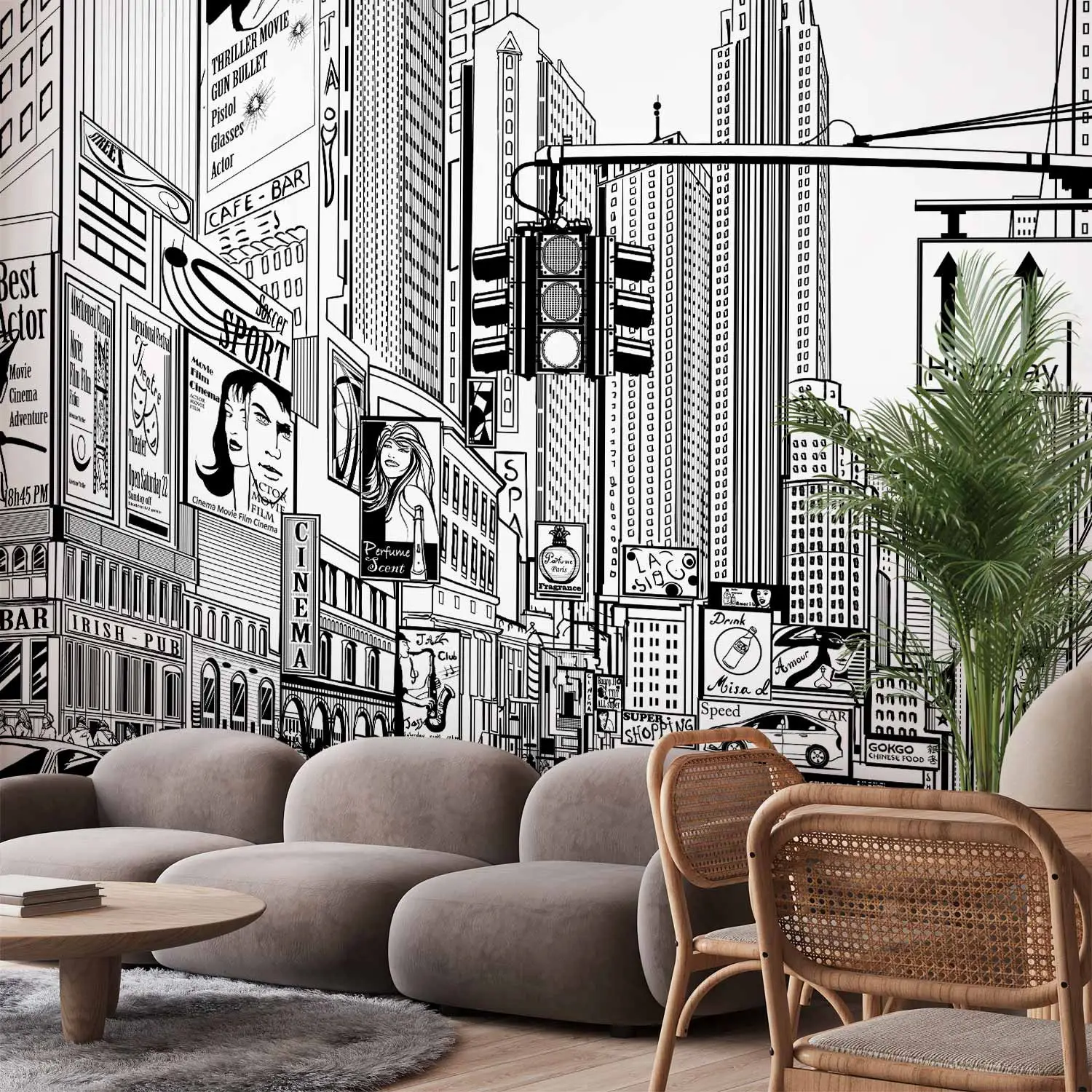 Carta Da Parati In Tessuto Non Tessuto Effetto Cemento - Design Industriale Moderno, Colore Argento/Grigio - Foto 8