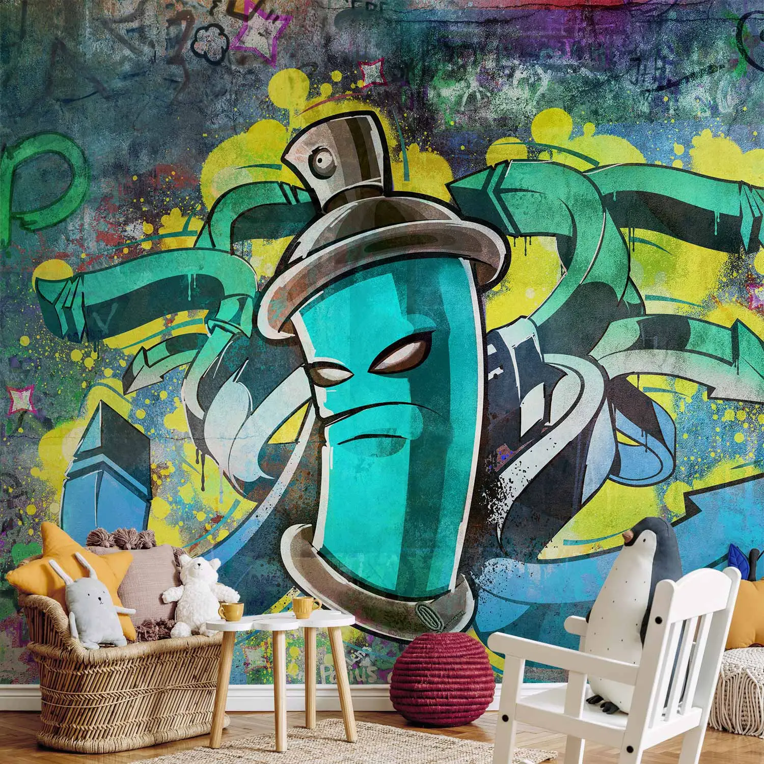 Adesivi E Decalcomanie Da Parete Per La Decorazione Della Casa Tema Graffiti