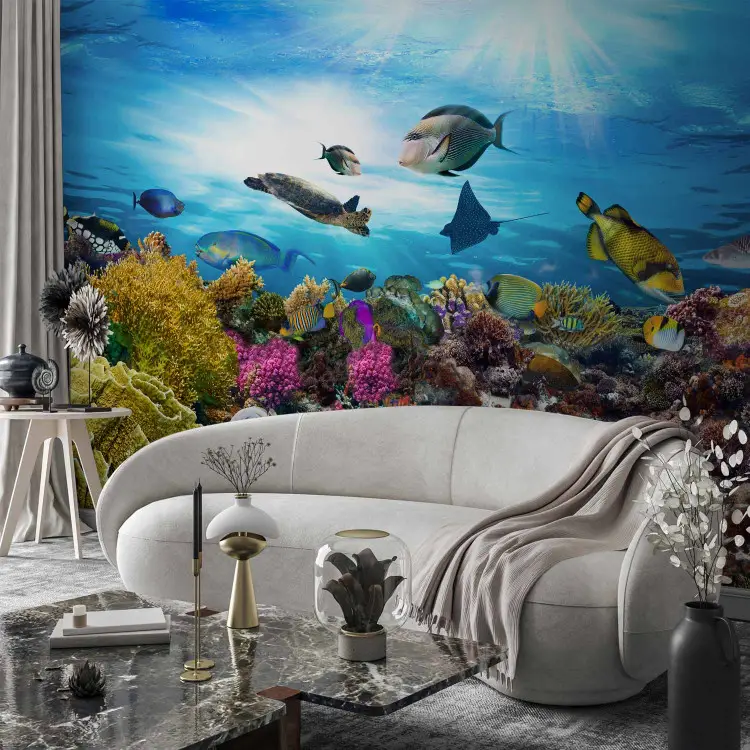 Copripiumino 3D Tartarughe E Oceano - 200x200 Cm Con 2 Federe 50x75 Cm - Biancheria Letto In Microfibra Per Bambini