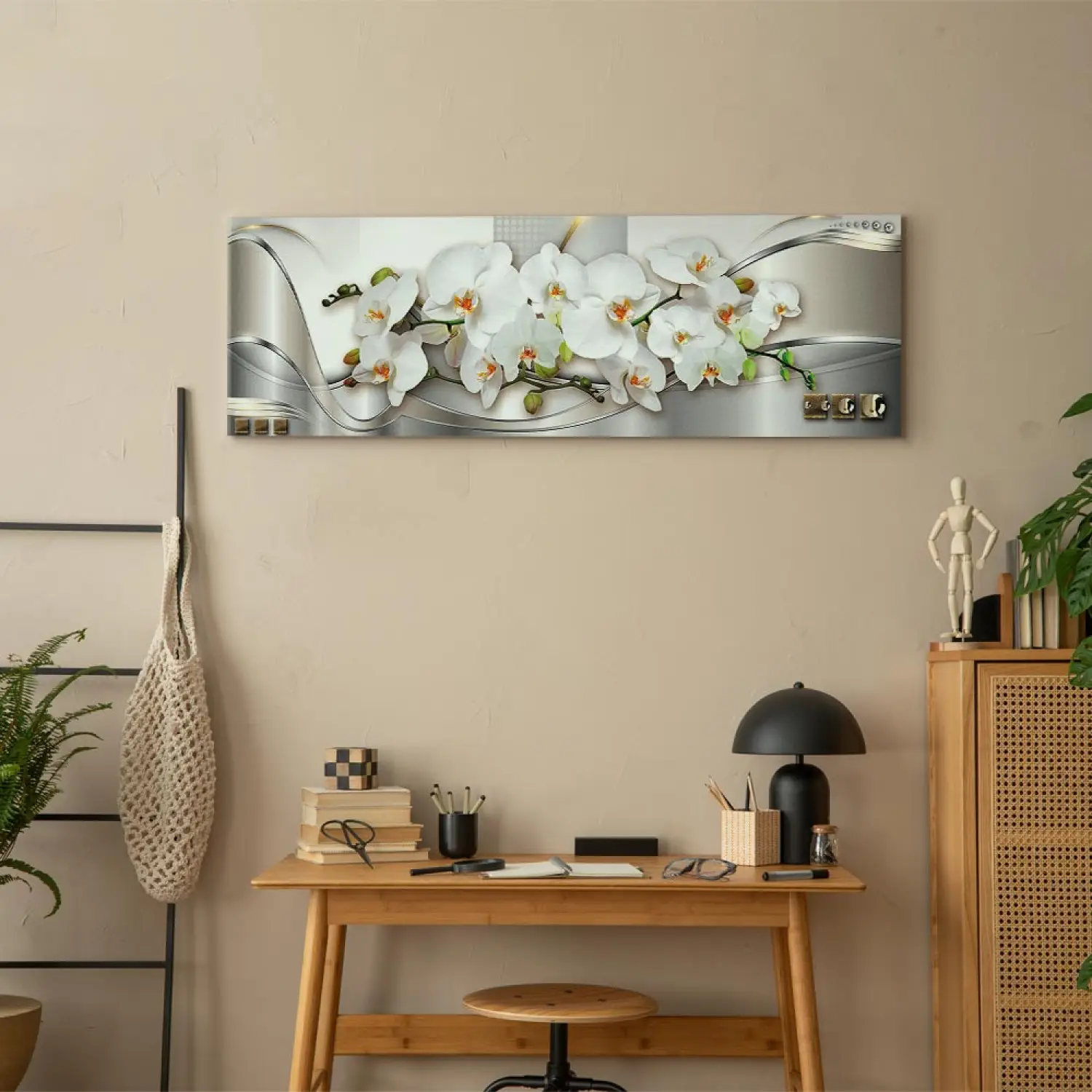 Runa Art Quadro XXL Orchidea 200x100 Cm | Stampa Su Tela Non Tessuta | Decorazione Moderna Per Soggiorno E Camera