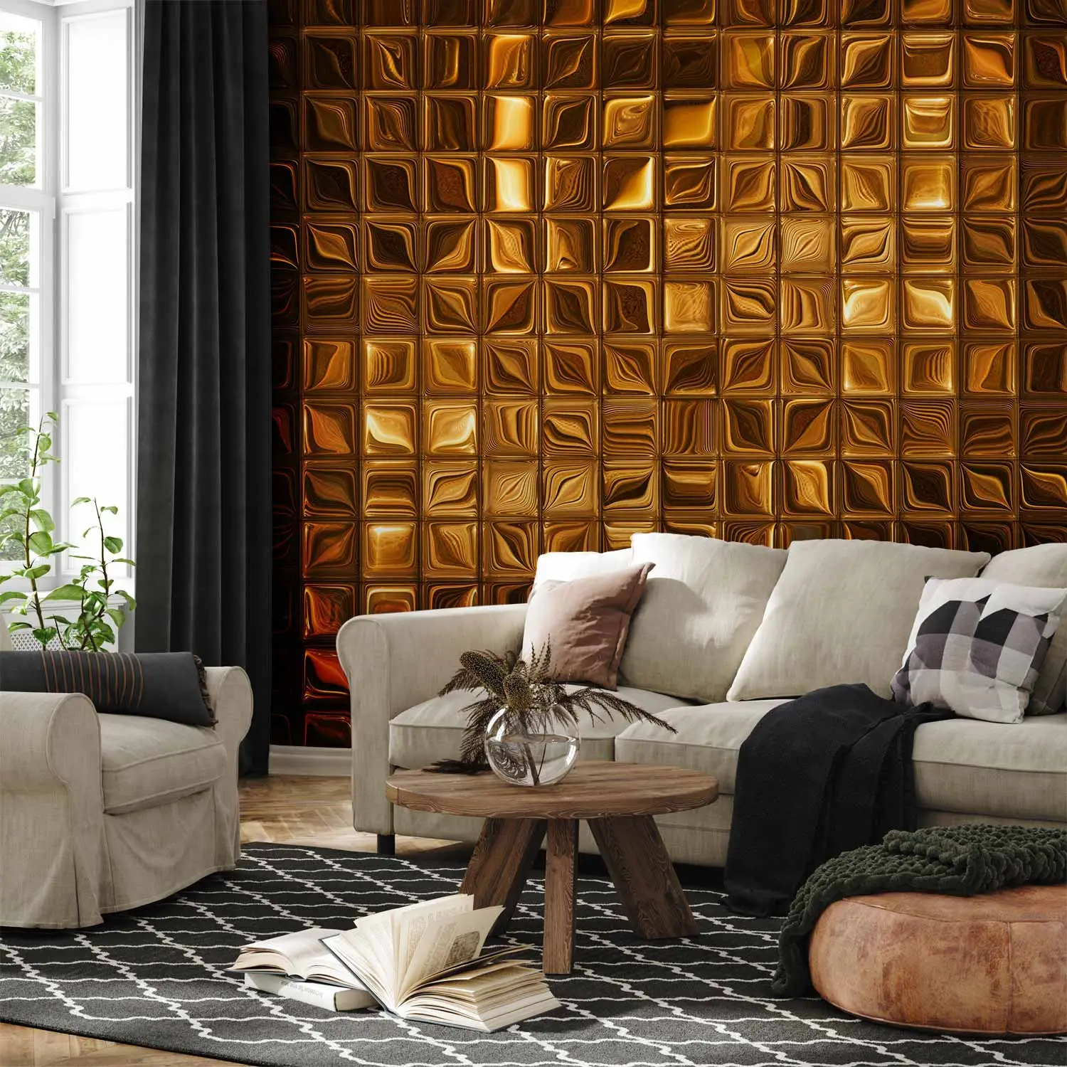 CESTINO GETTACARTE RAME "LUXE" QUADRATO LT 13