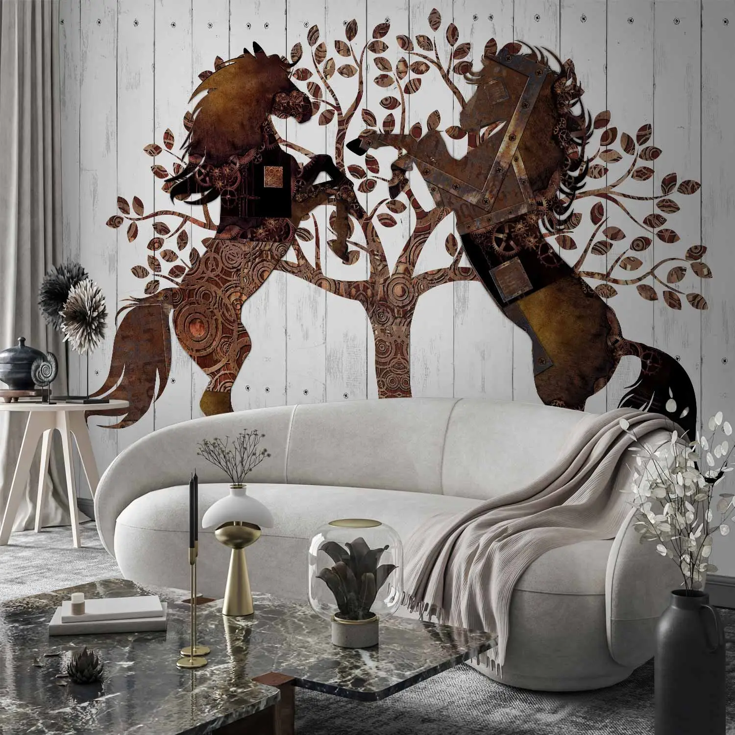 Bandiera Decorativa Natalizia Con Cavalli – Poliestere, Colori Multicolor, Nuova Con Etichette