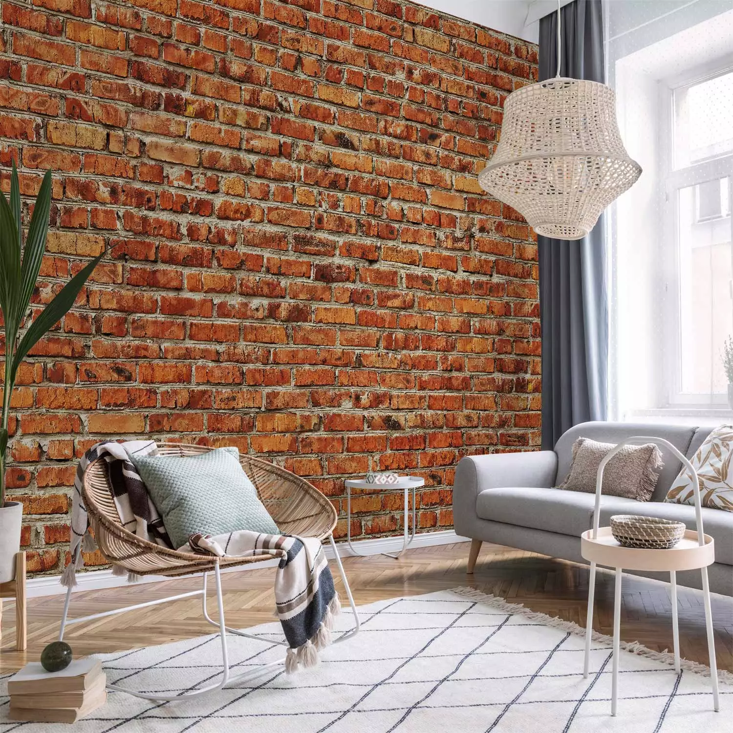 Carta da parati design Brick Wall Mattone bimago