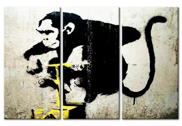 Quadro fai da te - Scimmia (Banksy Street Art Graffiti) - 60x40