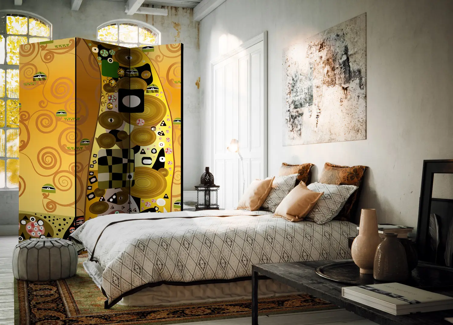 Legendarte Paravento La Vergine Di Klimt, Separè Per Interni 180x170 Cm, Stampa Fronte/retro, Made In EU - 5