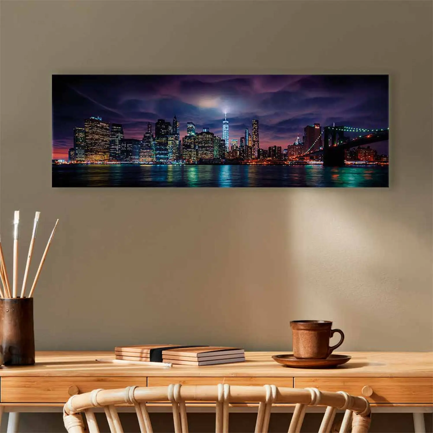 Stampa Su Tela New York Con La Neve B&amp;w 120x60 Cm | Leroy Merlin