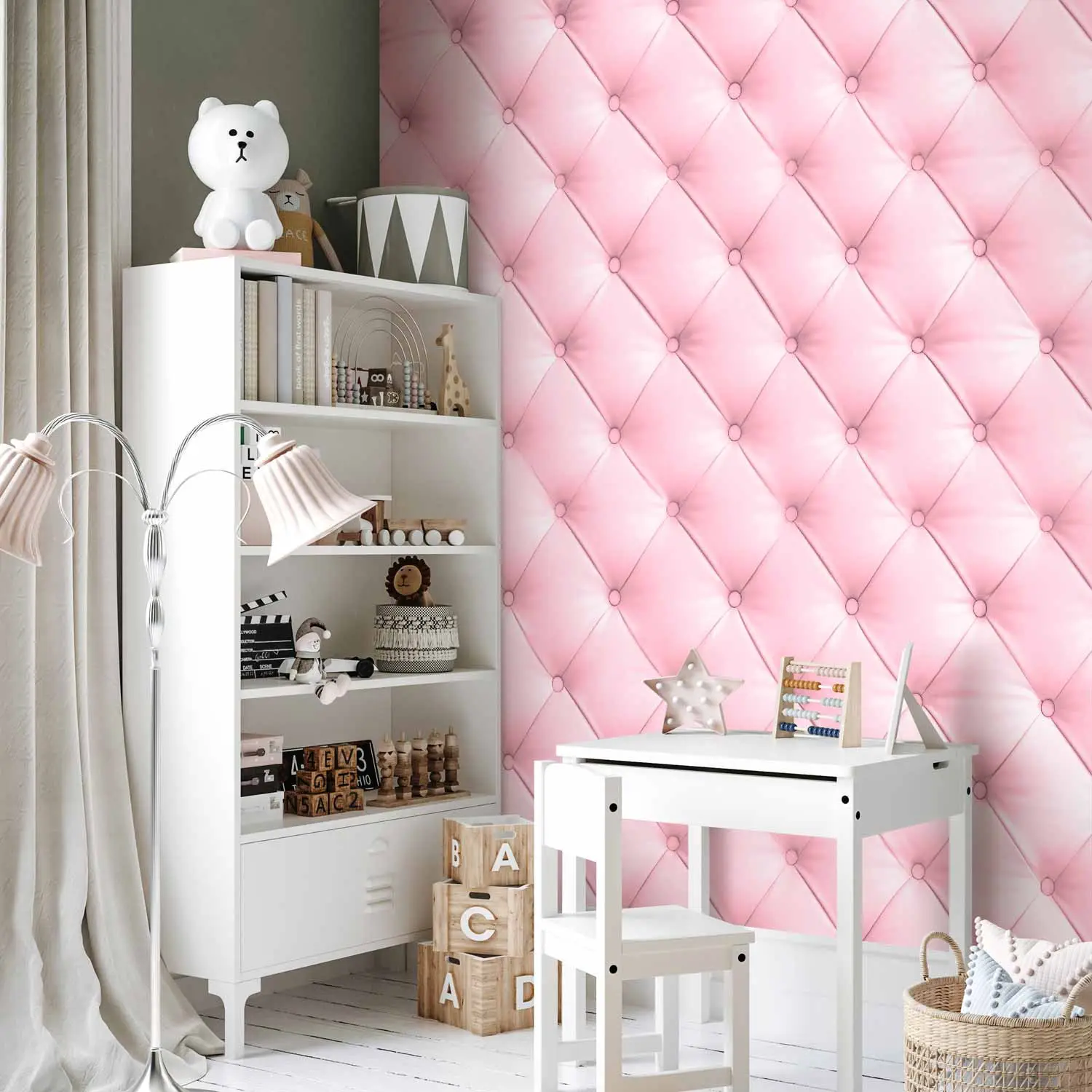 Carta Da Parati Con Motivo Grafico A Linee Rosa - Carta Da Parati Con - Foto 5