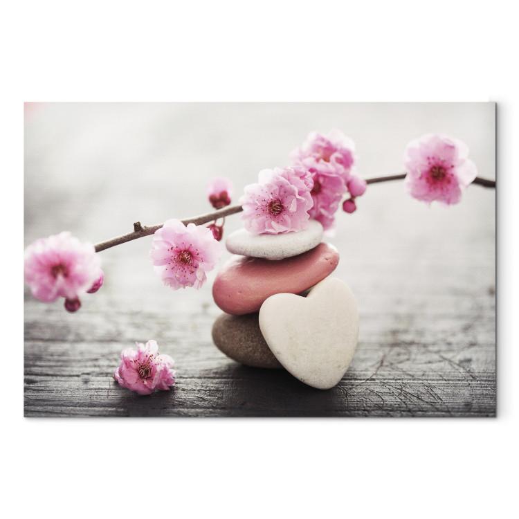 Quadro su tela, Giappone fiore di ciliegio rosa natura - 90x60