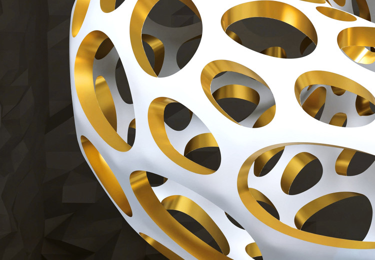 Carta da parati Anelli d'oro - astrazione con effetto 3D e figura geometrica 135810 additionalImage 4