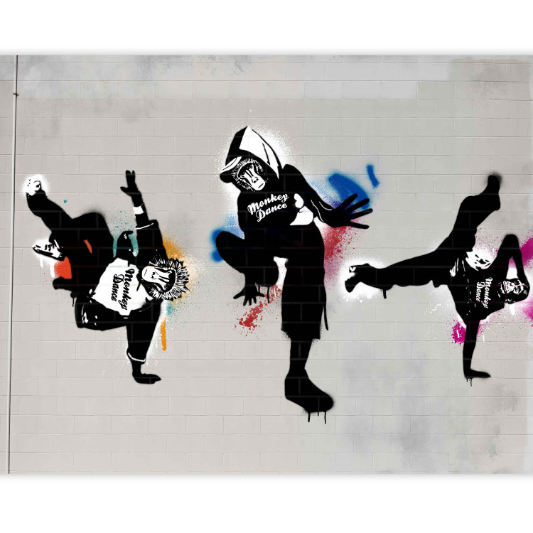 Carta da parati moderna Monkey dance - street art 60550 additionalImage 3