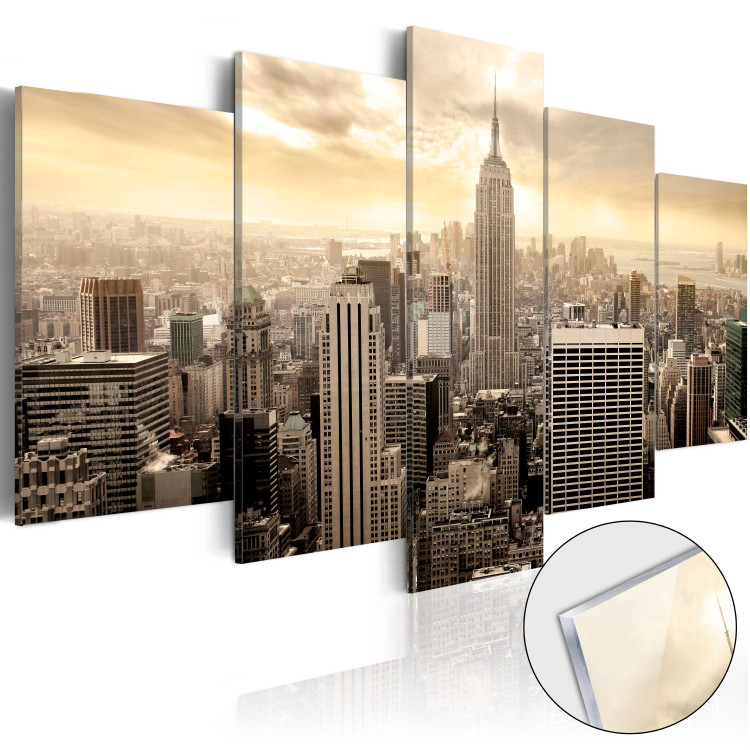 Quadro su vetro acrilico New York and Sunrise [Glass] 92570