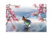 Carta da parati Fantasia con farfalla - farfalla su sfera su sfondo di mare e magnolia 61301 additionalThumb 1