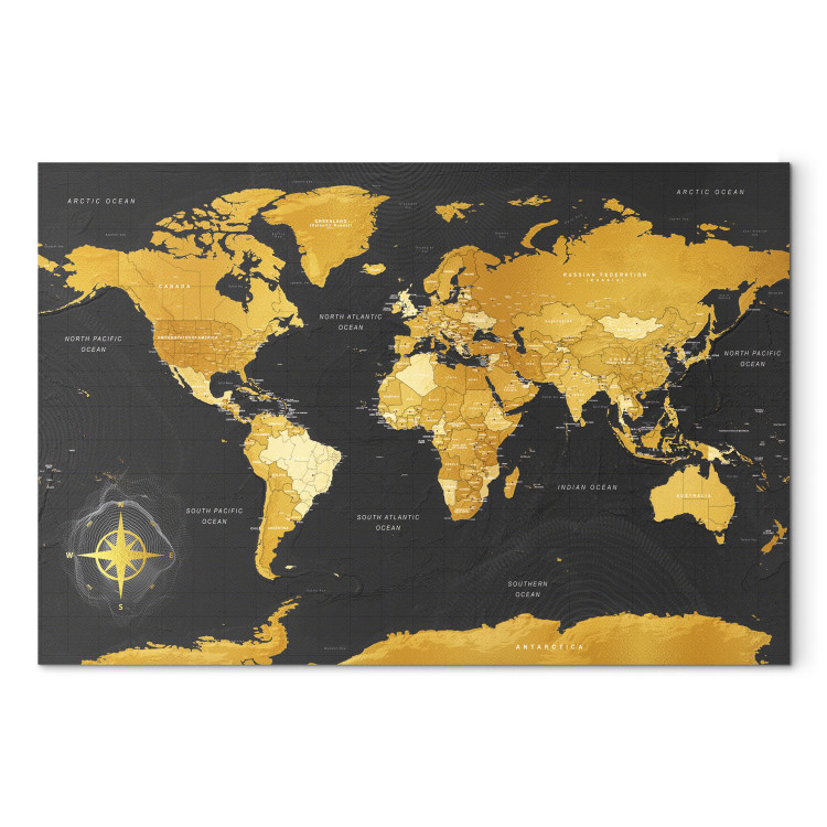 Quadro mappamondo - Continenti e oceani – IlyDecor